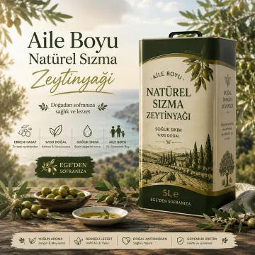 Aile Boyu Natürel Sızma Zeytinyağı 5 L